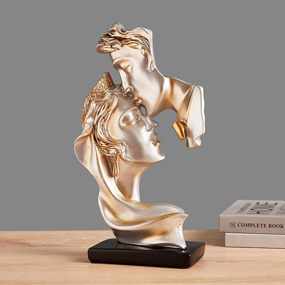 GoldKiss - Sculpture Exquisite Resin Couple Gift Creative Statue
