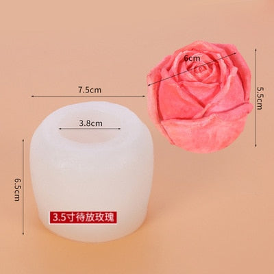 RoseChill - 3D Silicone Rose Shape Ice Cube Mold