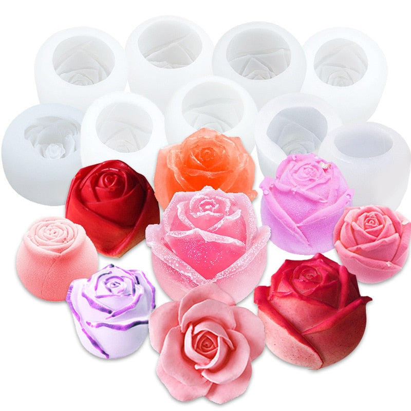 RoseChill - 3D Silicone Rose Shape Ice Cube Mold