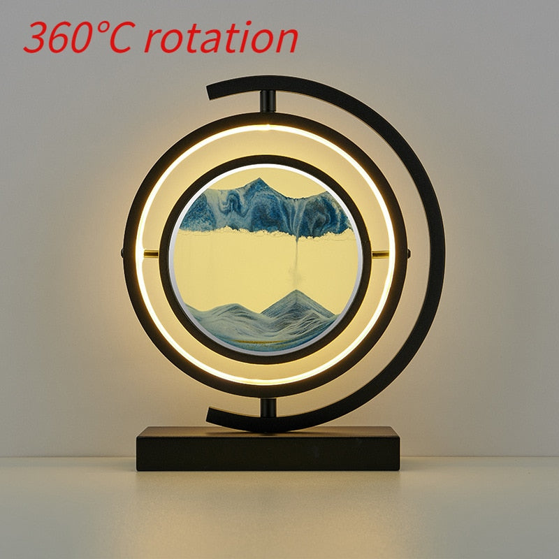 SandFlow - Creative Hourglass Decor - Led 3d Sahara Desert Moving Sand Art Sculpture