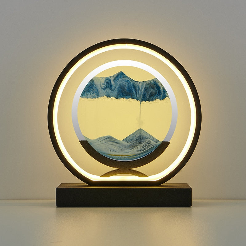 SandFlow - Creative Hourglass Decor - Led 3d Sahara Desert Moving Sand Art Sculpture