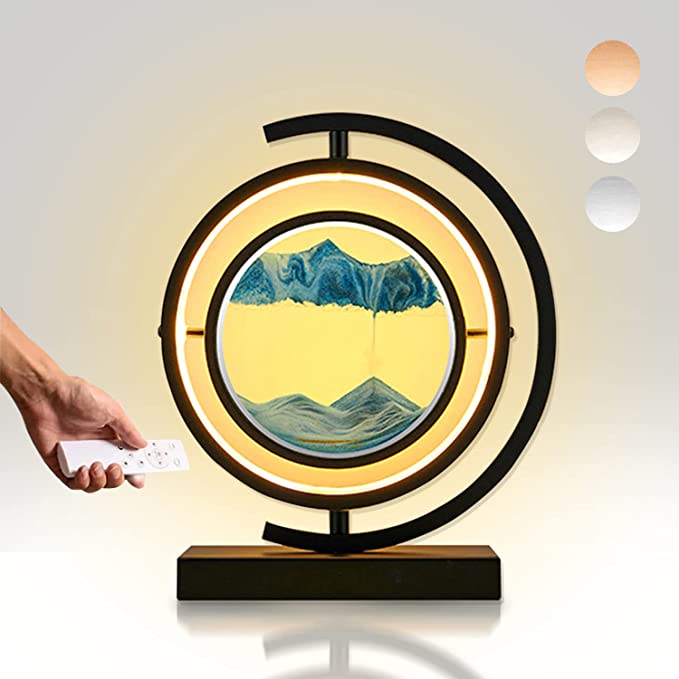 SandFlow - Creative Hourglass Decor - Led 3d Sahara Desert Moving Sand Art Sculpture
