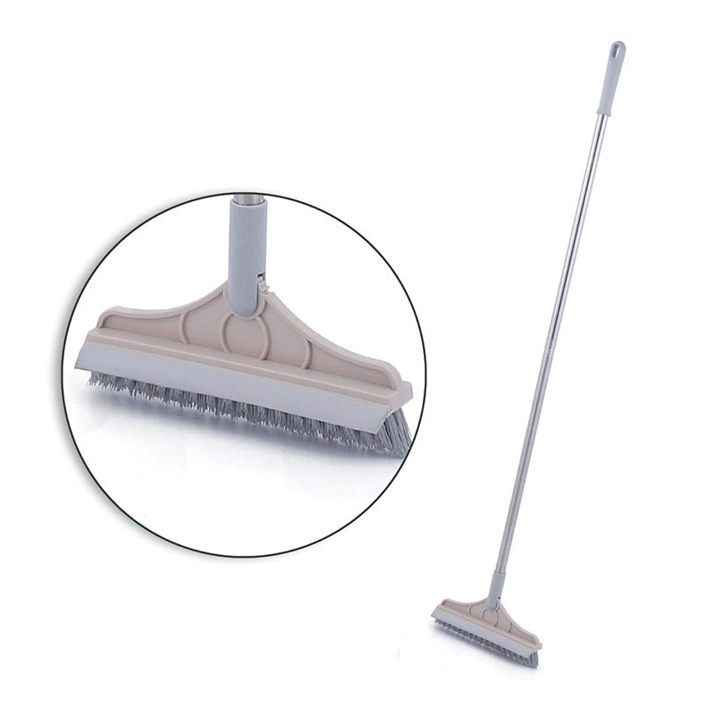 SqueekyScrub - 120° Triangular Rotating Floor Scrub Brush With Long Handle