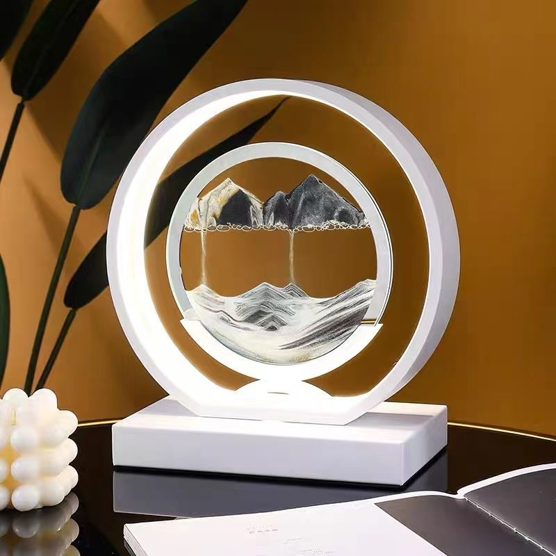 SandFlow - Creative Hourglass Decor - Led 3d Sahara Desert Moving Sand Art Sculpture