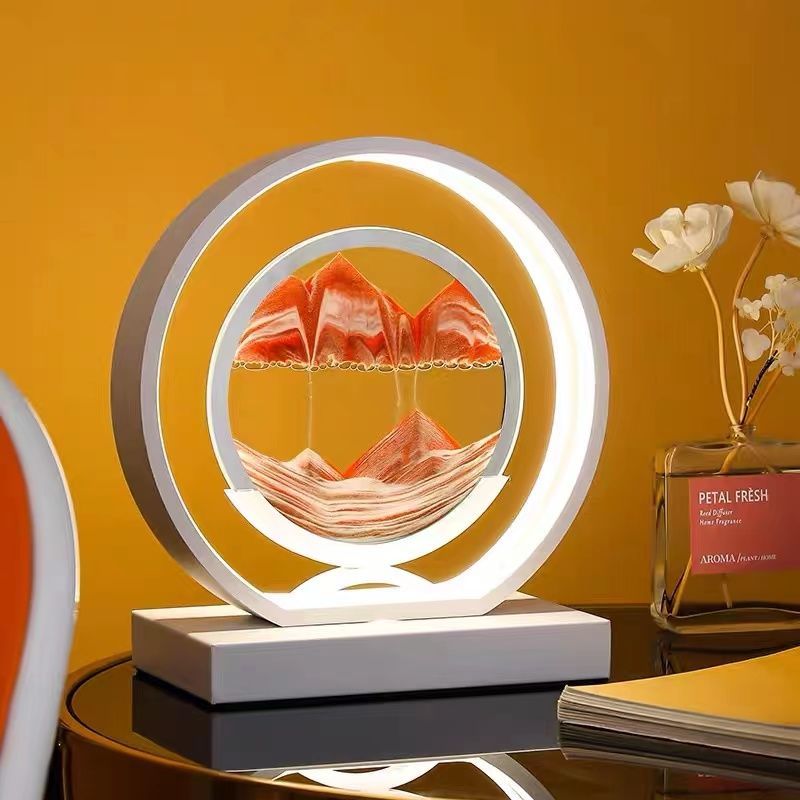 SandFlow - Creative Hourglass Decor - Led 3d Sahara Desert Moving Sand Art Sculpture