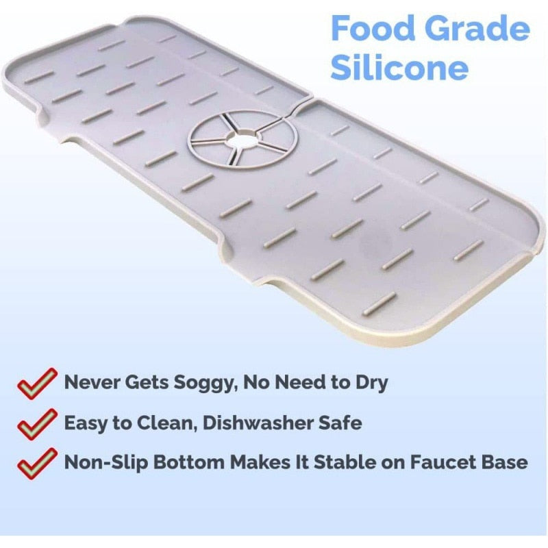 DripPad - KitchenGuard Silicone Faucet Handle Drip Catcher Tray