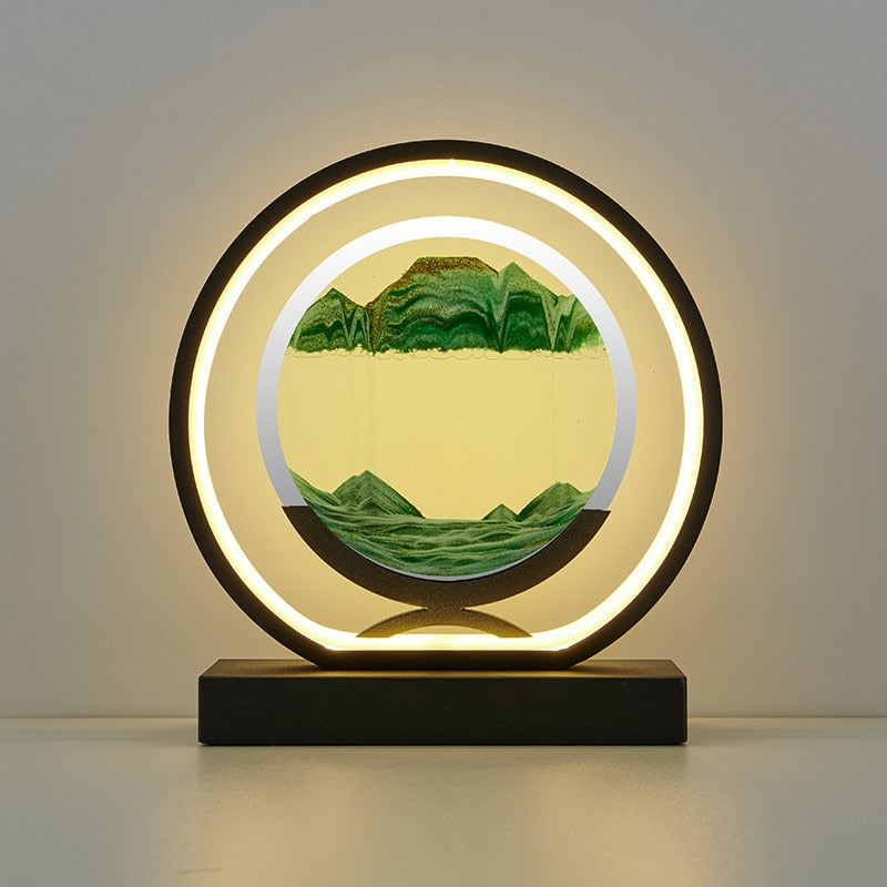 SandFlow - Creative Hourglass Decor - Led 3d Sahara Desert Moving Sand Art Sculpture