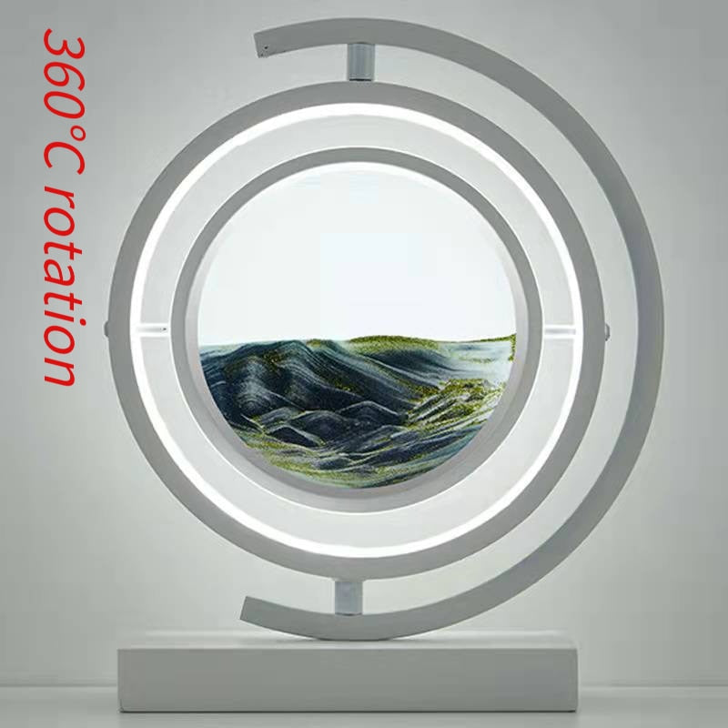 SandFlow - Creative Hourglass Decor - Led 3d Sahara Desert Moving Sand Art Sculpture