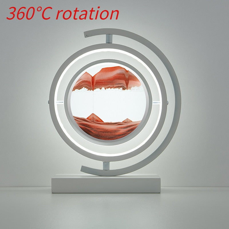SandFlow - Creative Hourglass Decor - Led 3d Sahara Desert Moving Sand Art Sculpture