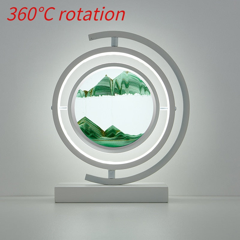 SandFlow - Creative Hourglass Decor - Led 3d Sahara Desert Moving Sand Art Sculpture