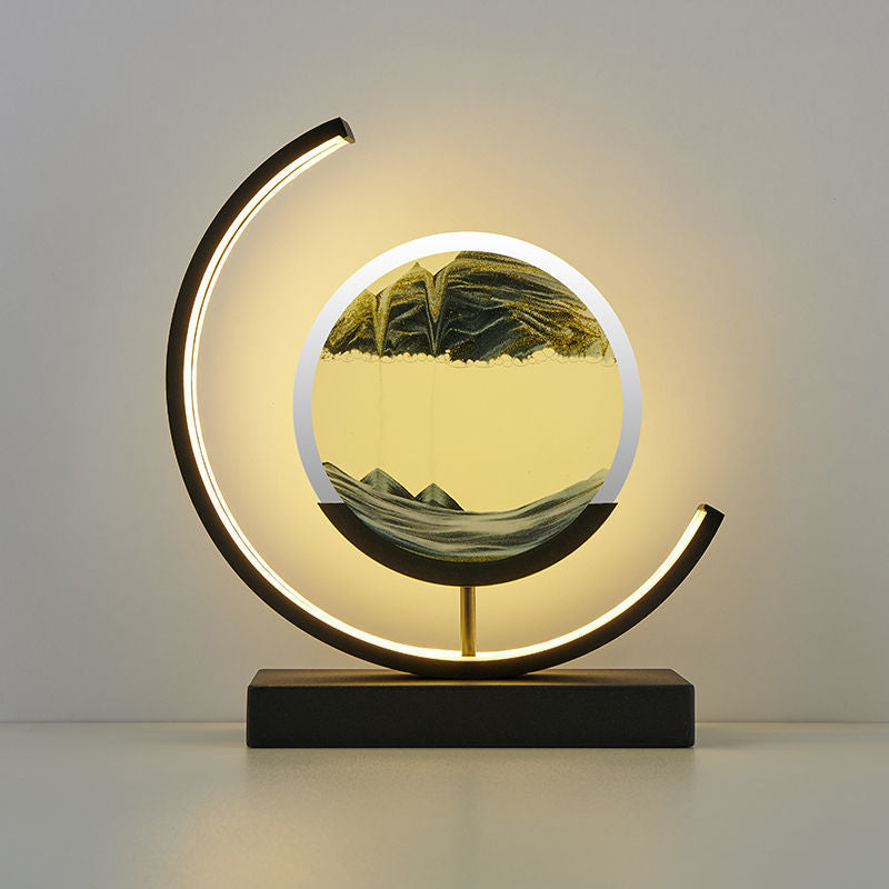 SandFlow - Creative Hourglass Decor - Led 3d Sahara Desert Moving Sand Art Sculpture