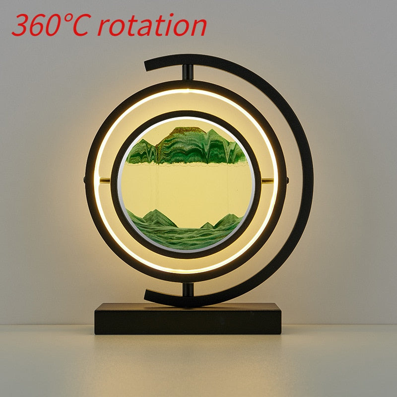 SandFlow - Creative Hourglass Decor - Led 3d Sahara Desert Moving Sand Art Sculpture