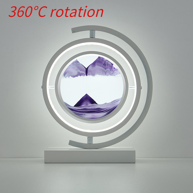 SandFlow - Creative Hourglass Decor - Led 3d Sahara Desert Moving Sand Art Sculpture