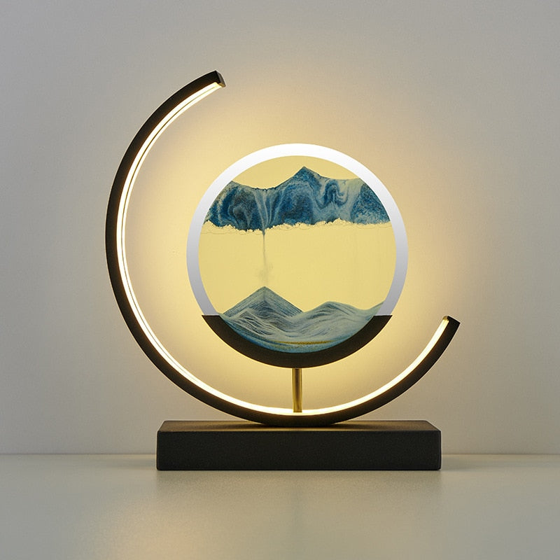SandFlow - Creative Hourglass Decor - Led 3d Sahara Desert Moving Sand Art Sculpture