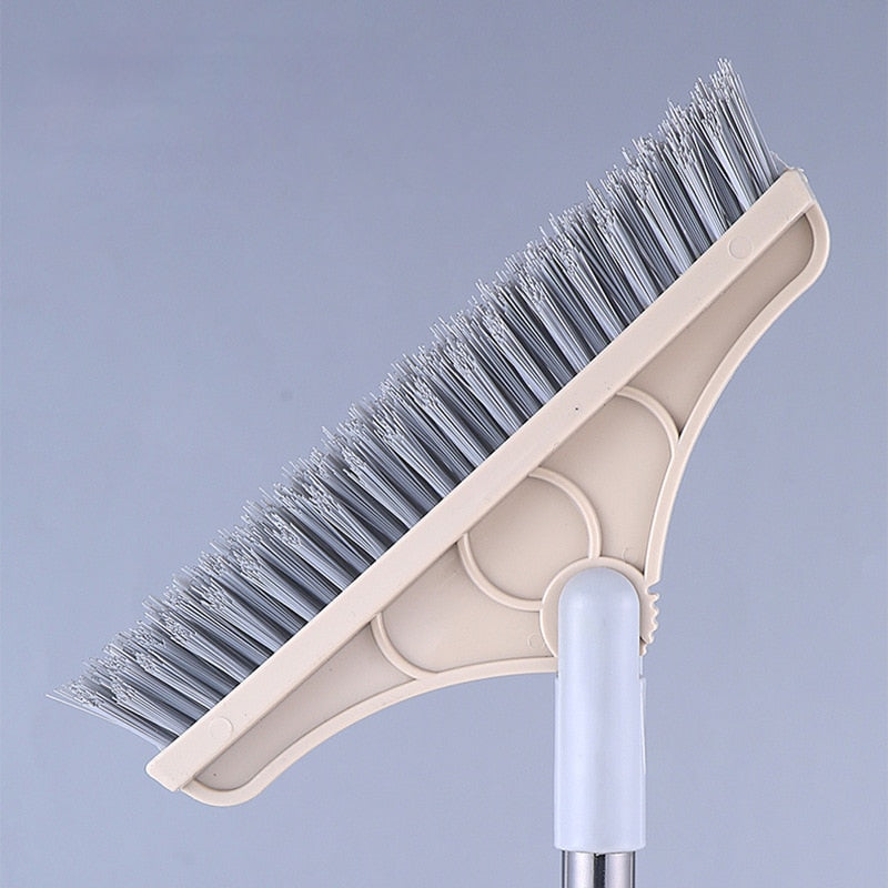SqueekyScrub - 120° Triangular Rotating Floor Scrub Brush With Long Handle