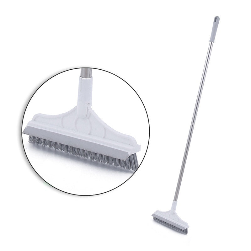 SqueekyScrub - 120° Triangular Rotating Floor Scrub Brush With Long Handle
