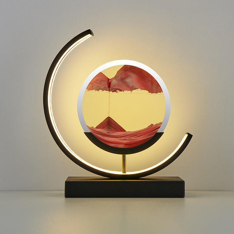 SandFlow - Creative Hourglass Decor - Led 3d Sahara Desert Moving Sand Art Sculpture
