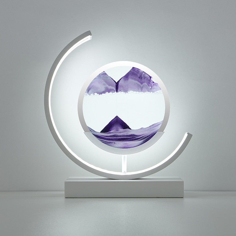 SandFlow - Creative Hourglass Decor - Led 3d Sahara Desert Moving Sand Art Sculpture