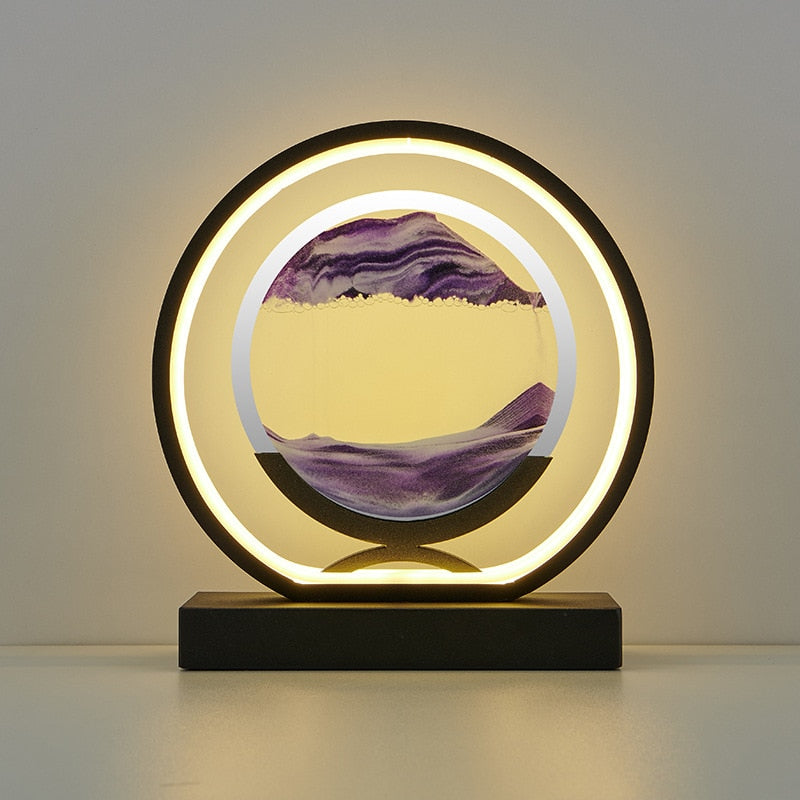 SandFlow - Creative Hourglass Decor - Led 3d Sahara Desert Moving Sand Art Sculpture